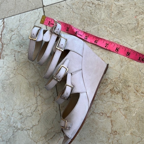 Chloe Suede Multi Straps Open Toe Wedge Sandal - Picture 16 of 16